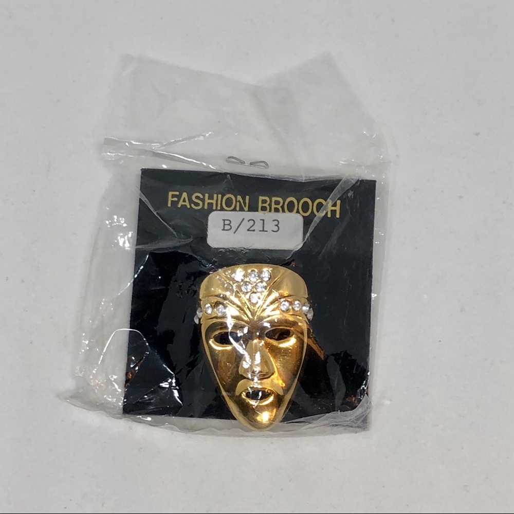 Fashion Brooch - Mask